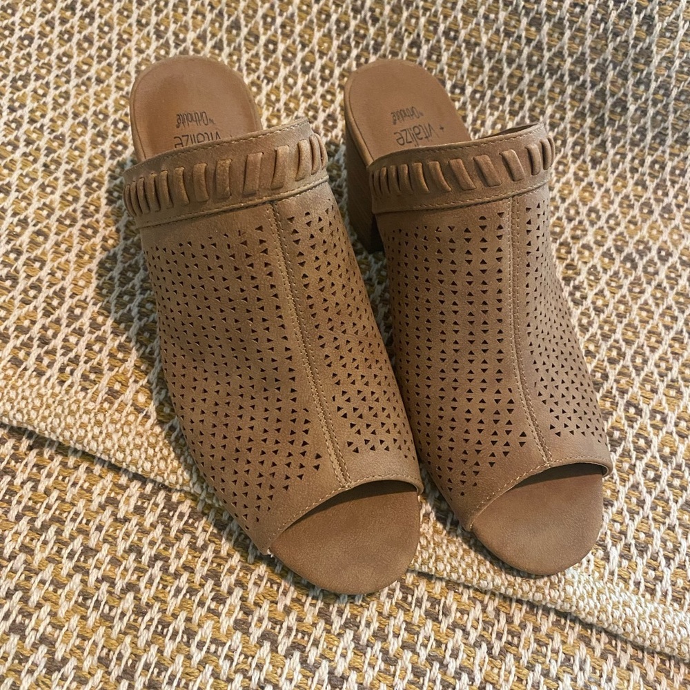 Sonoma Brown Perforated Women's Mules